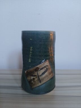 Handmade Signed Art Pottery Oversized Mug 5.5"